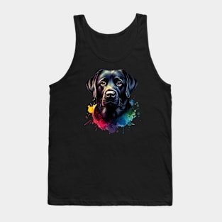 Black Lab Labrador Retriever Dog Artwork Tank Top